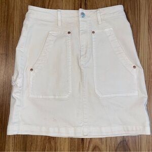 LOFT Cream Mini Skirt